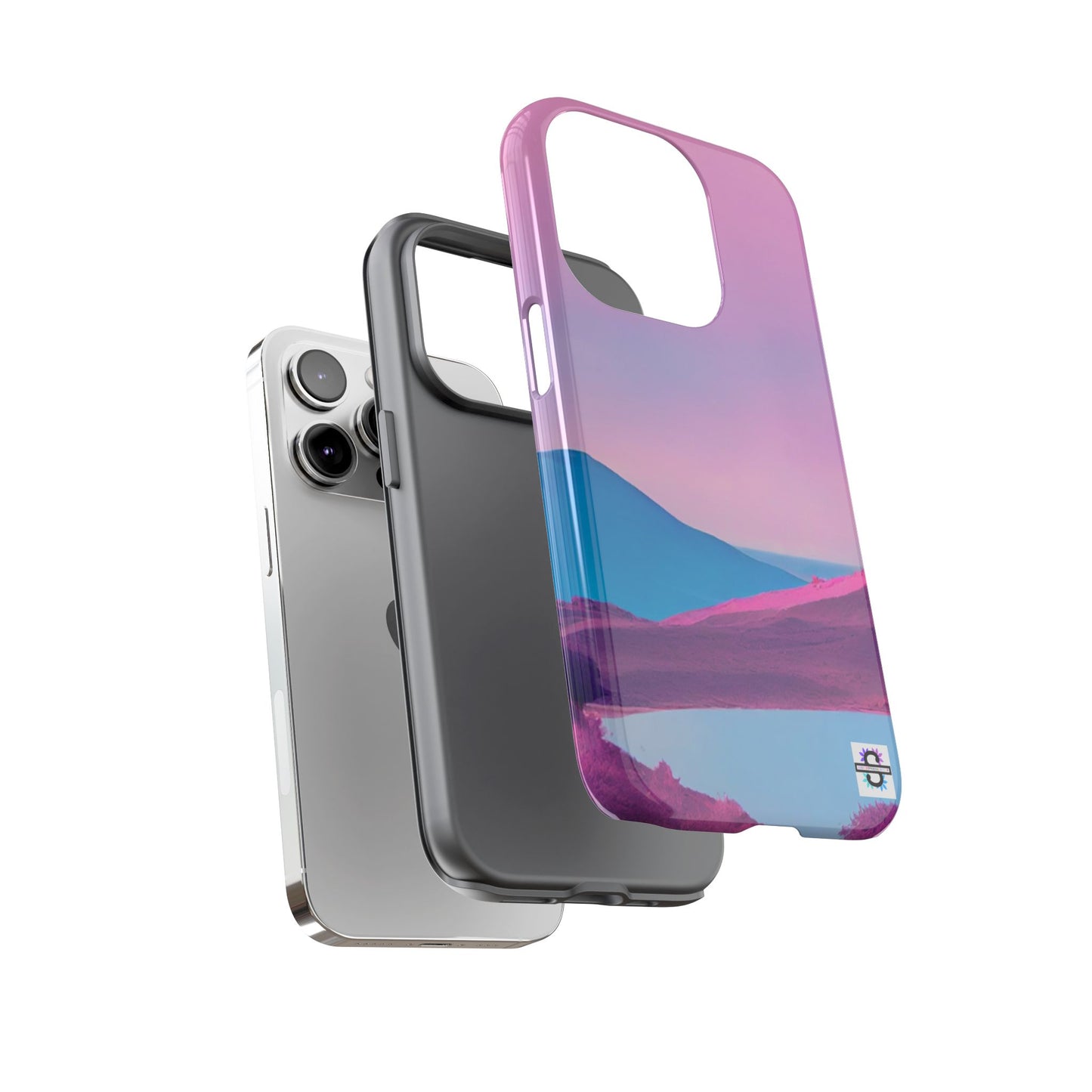Pink Blue landscape design Phone cover | Mobile case