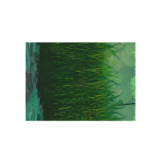 Nature Inspired Outdoor Rug for Patios, Camping, and Picnics - Sustainable Decor,A Attract Abundance Subliminals | Limited Edition Collectible