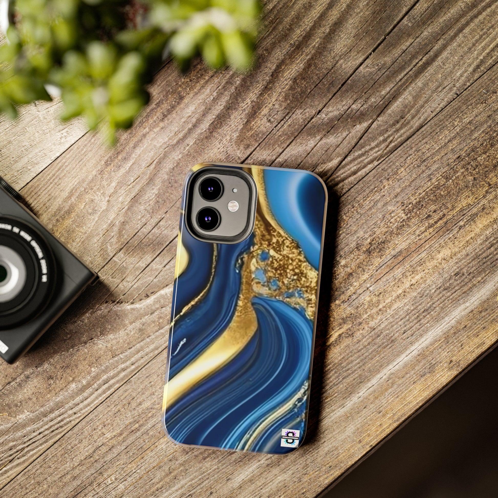 Royal Blue Gold Marble Phone Case | Mobile coverSush Dopamine Decor