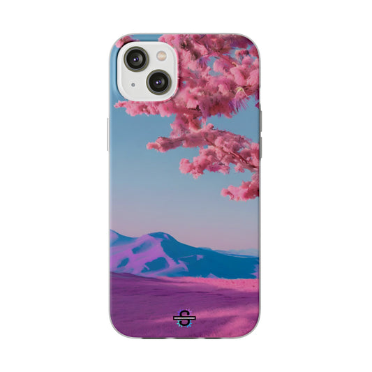 Flexi Pink landscape cherry blossom Phone case | Mobile cover