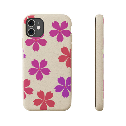 Eco friendly Red floral Phone case