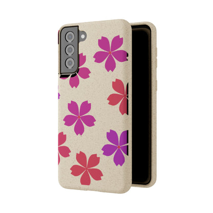 Eco friendly Red floral Phone case