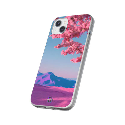 Flexi Pink landscape cherry blossom Phone case | Mobile cover