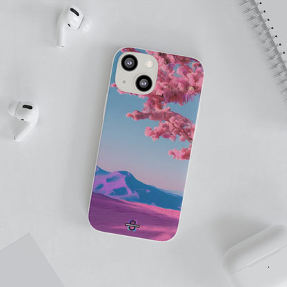 Flexi Pink landscape cherry blossom Phone case | Mobile cover
