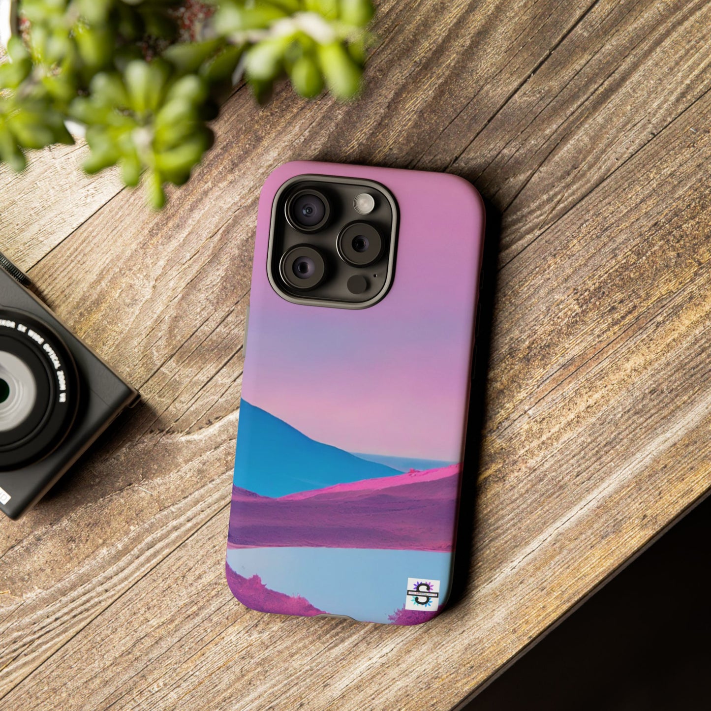 Pink Blue landscape design Phone cover | Mobile case