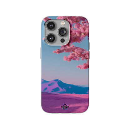 Flexi Pink landscape cherry blossom Phone case | Mobile cover