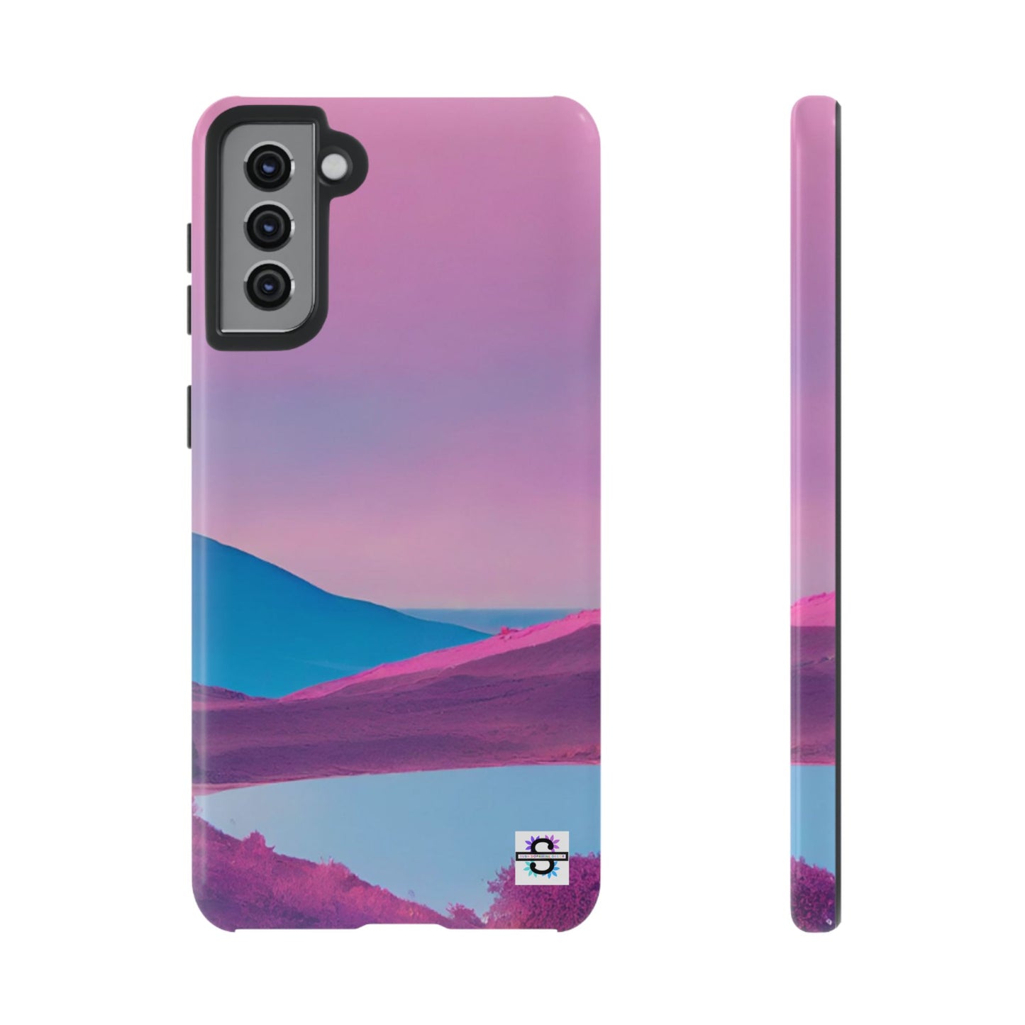 Pink Blue landscape design Phone cover | Mobile case