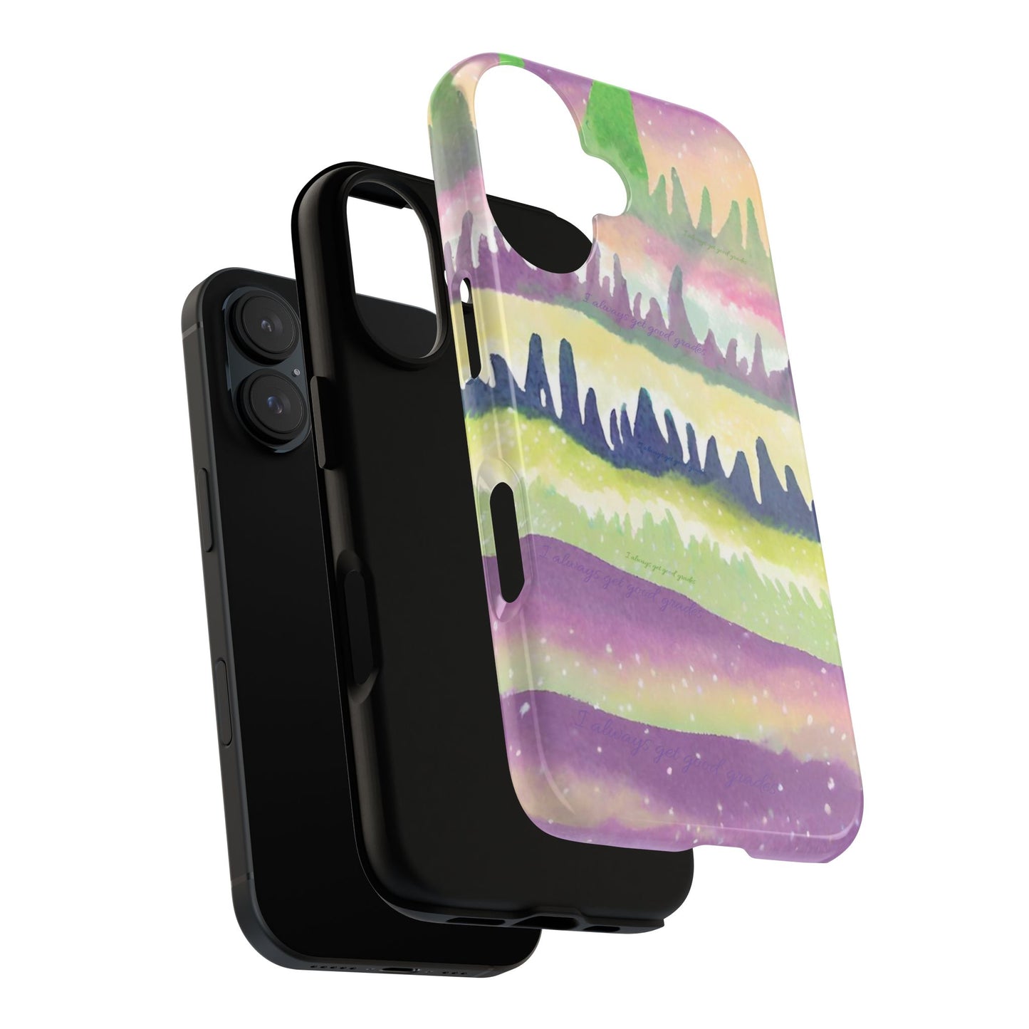 Limited Edition | Subliminals for good grades | Beautiful Abstract Landscape Phone Case – Nature Design Mobile Cover with Dual Protection