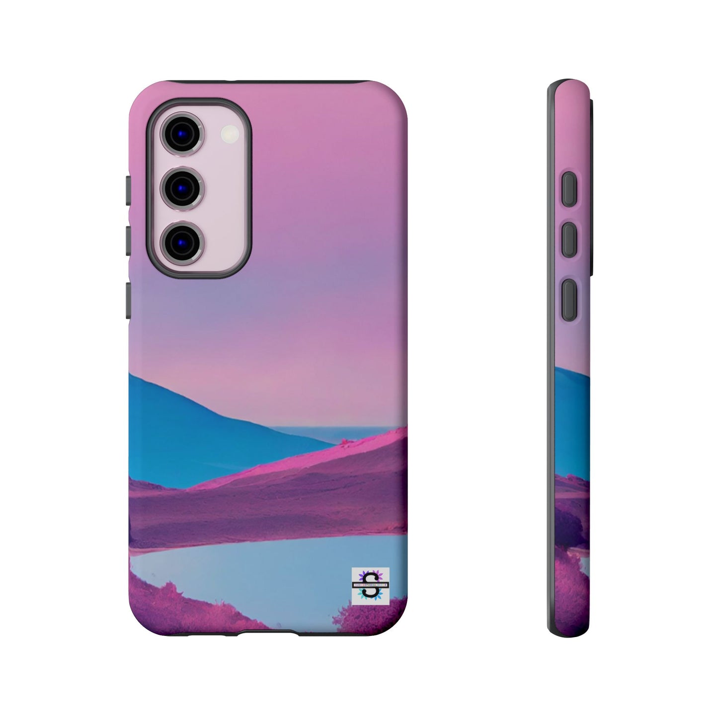 Pink Blue landscape design Phone cover | Mobile case