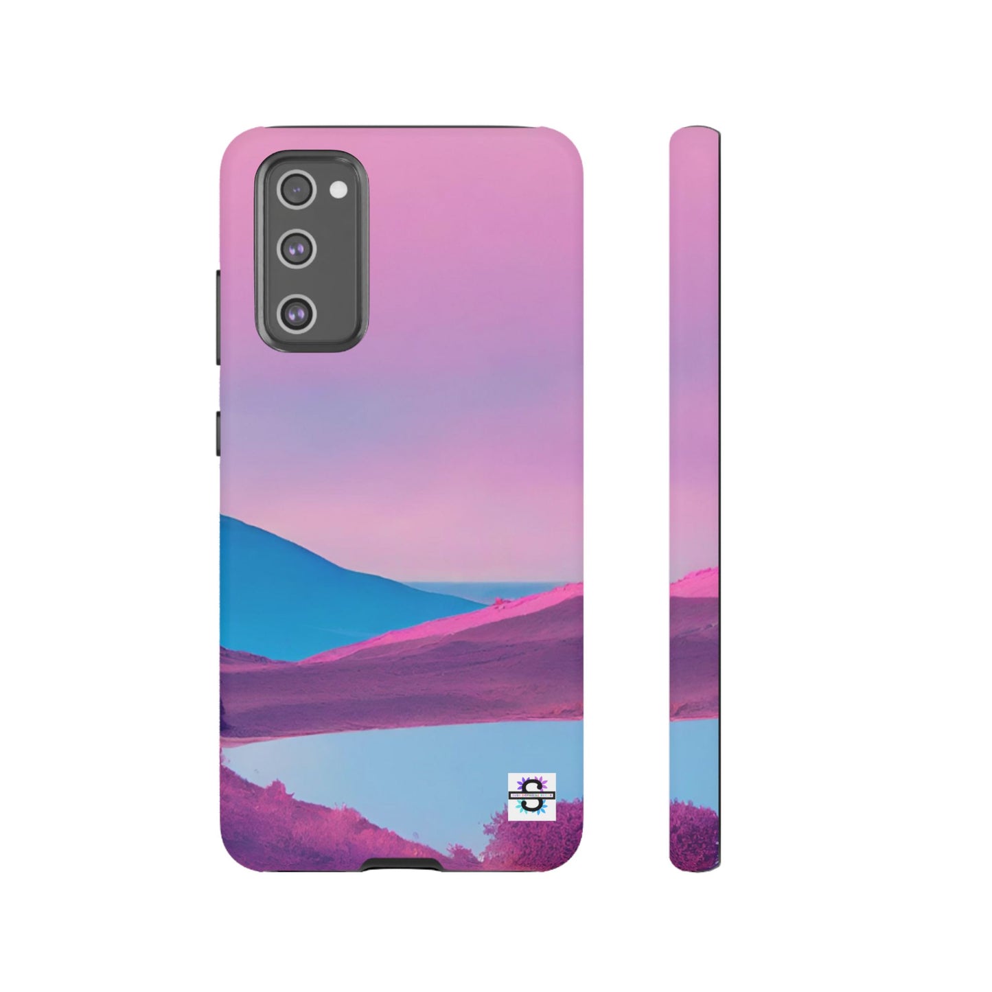 Pink Blue landscape design Phone cover | Mobile case