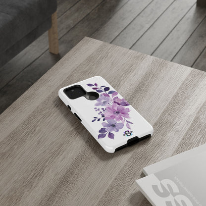 Limited Edition Floral Purple Phone Case | Prosperity Subliminals | Protective Hard Cover | Exclusive Collector's item