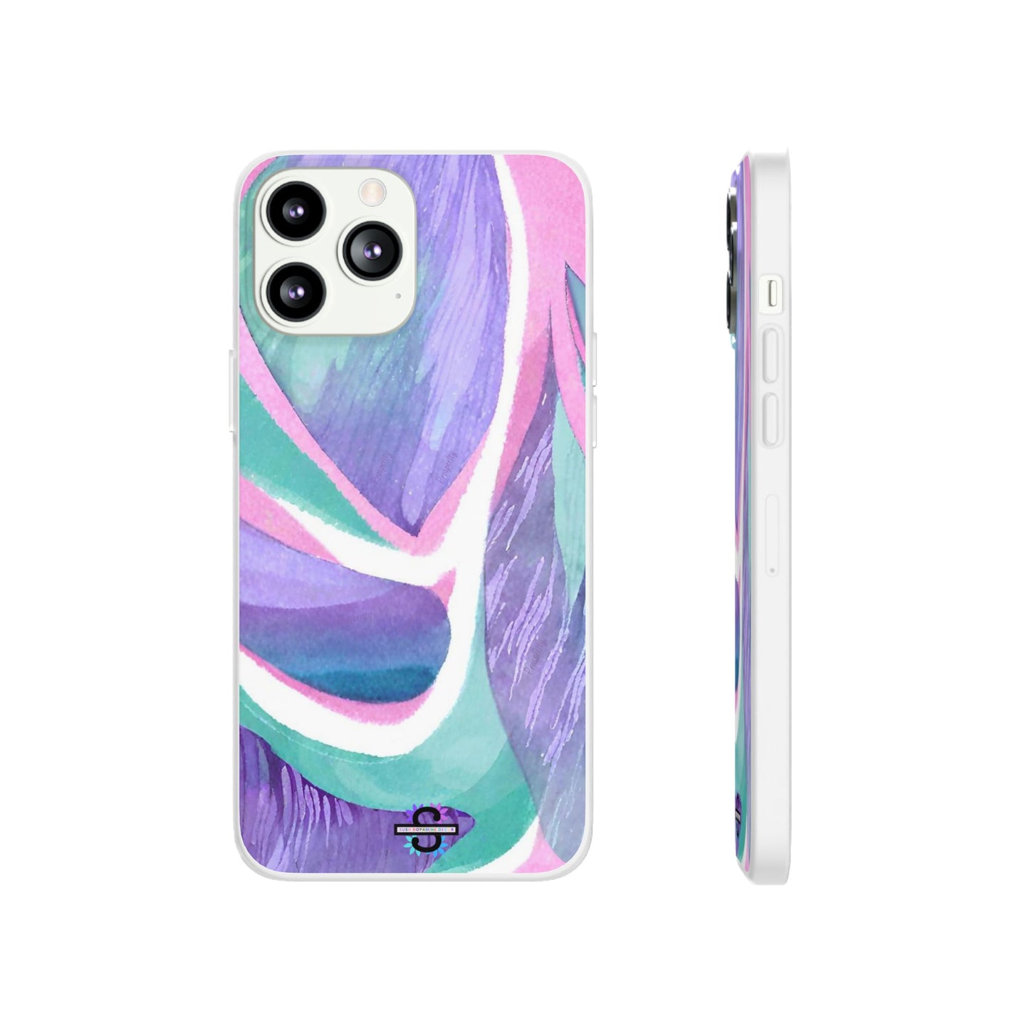 Subliminals for Prosperity | Purple Blue Green Pattern Phone cover | World's first Subliminals Brand | Sush Dopamine Decor