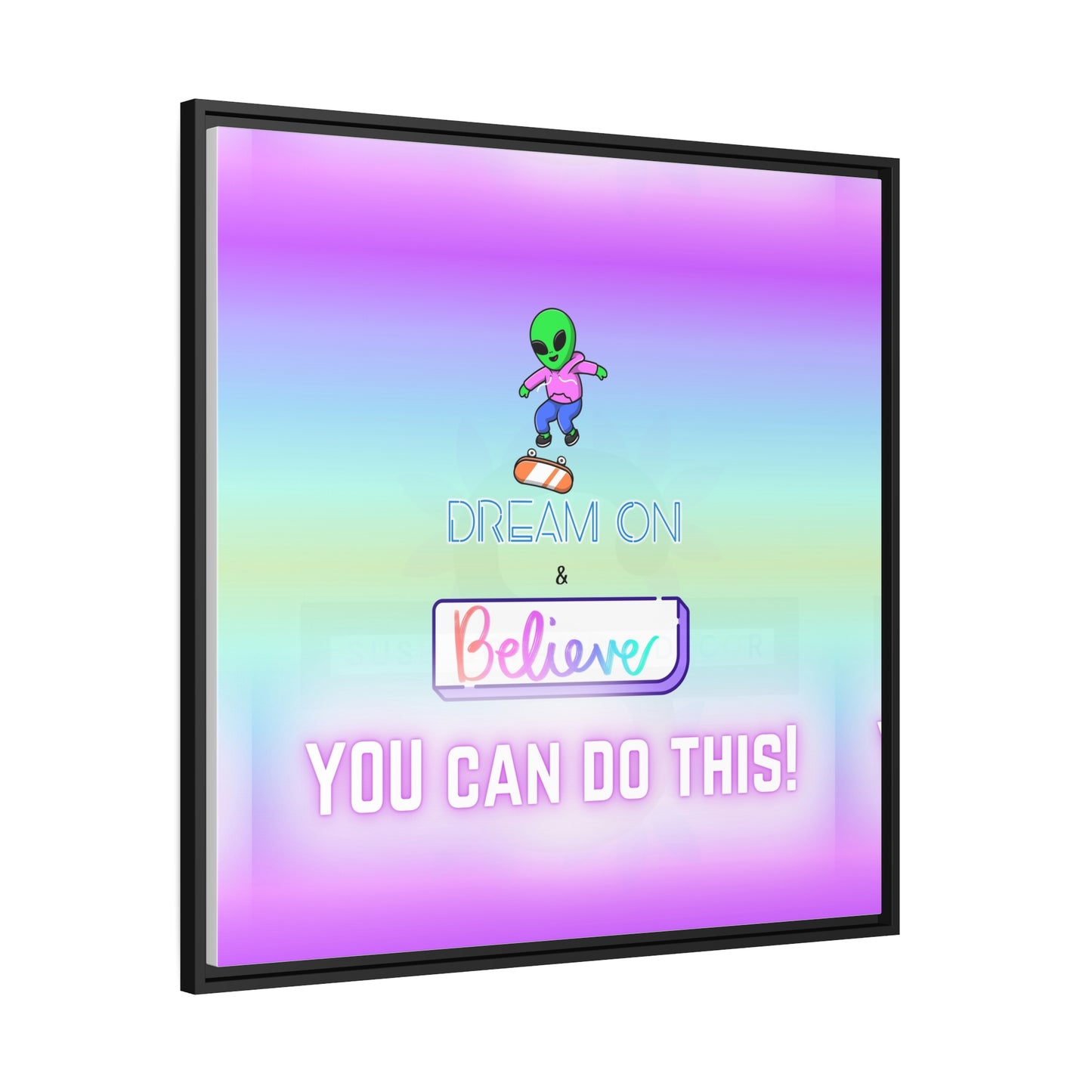 Motivational Gradient Wall Art frame's 