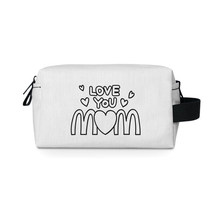 Black and White Makeup Bag, Pouch, Makeup Pouch for Mom, Unique Mother's Day Gifts, "Love You Mom" GiftSush Dopamine Decor