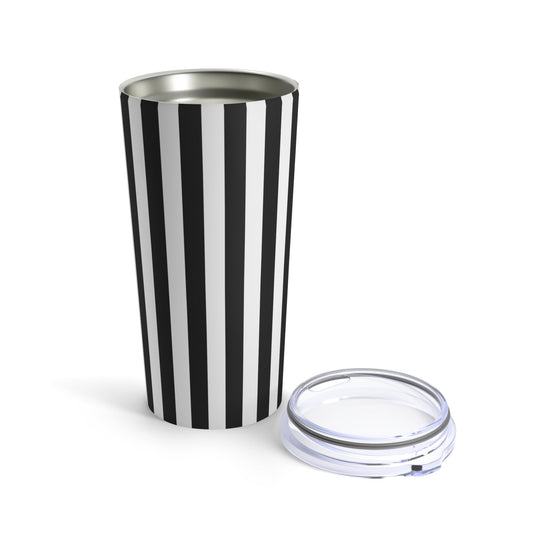 Black & White stripes Tumbler 20ozSush Dopamine Decor