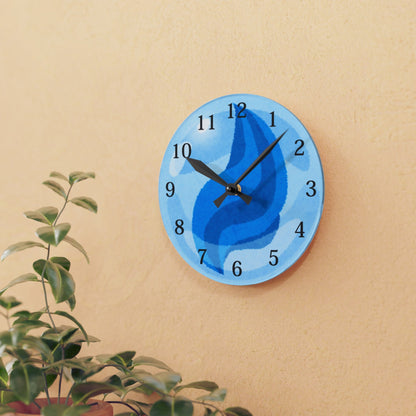 Blue Abstract Wall ClockSush Dopamine Decor