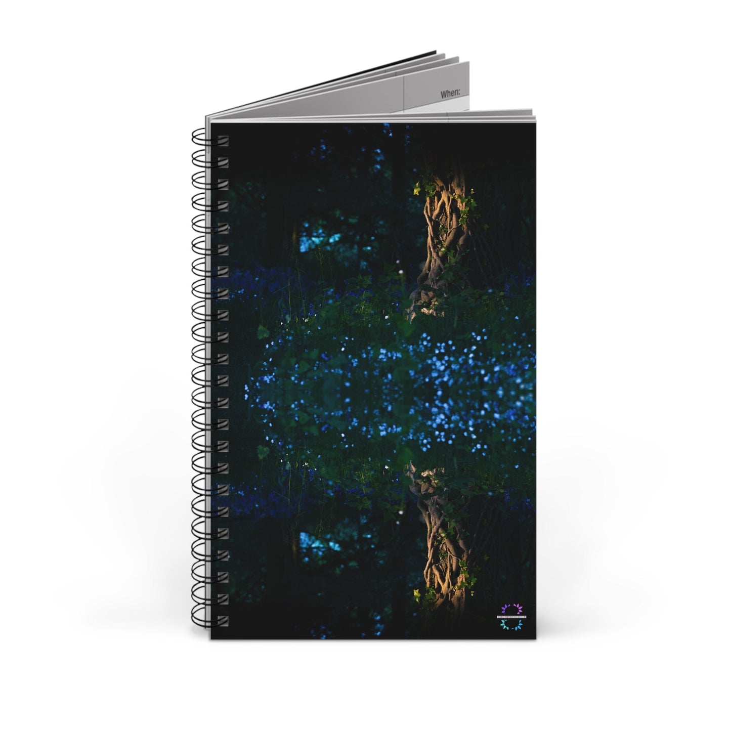 Blue blingy Forest Spiral JournalSush Dopamine Decor