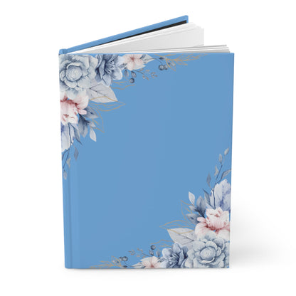 Blue floral design Hardcover JournalSush Dopamine Decor