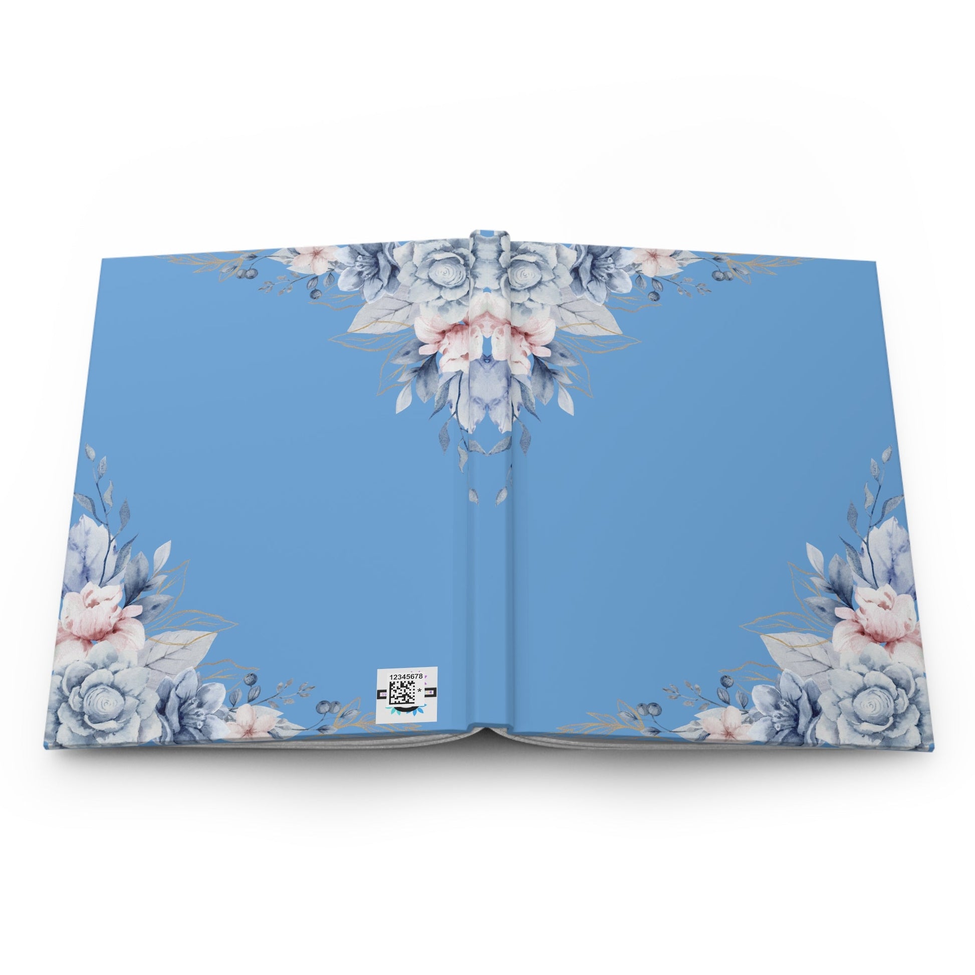 Blue floral design Hardcover JournalSush Dopamine Decor