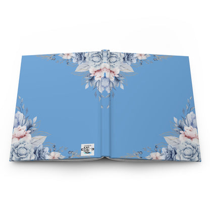 Blue floral design Hardcover JournalSush Dopamine Decor