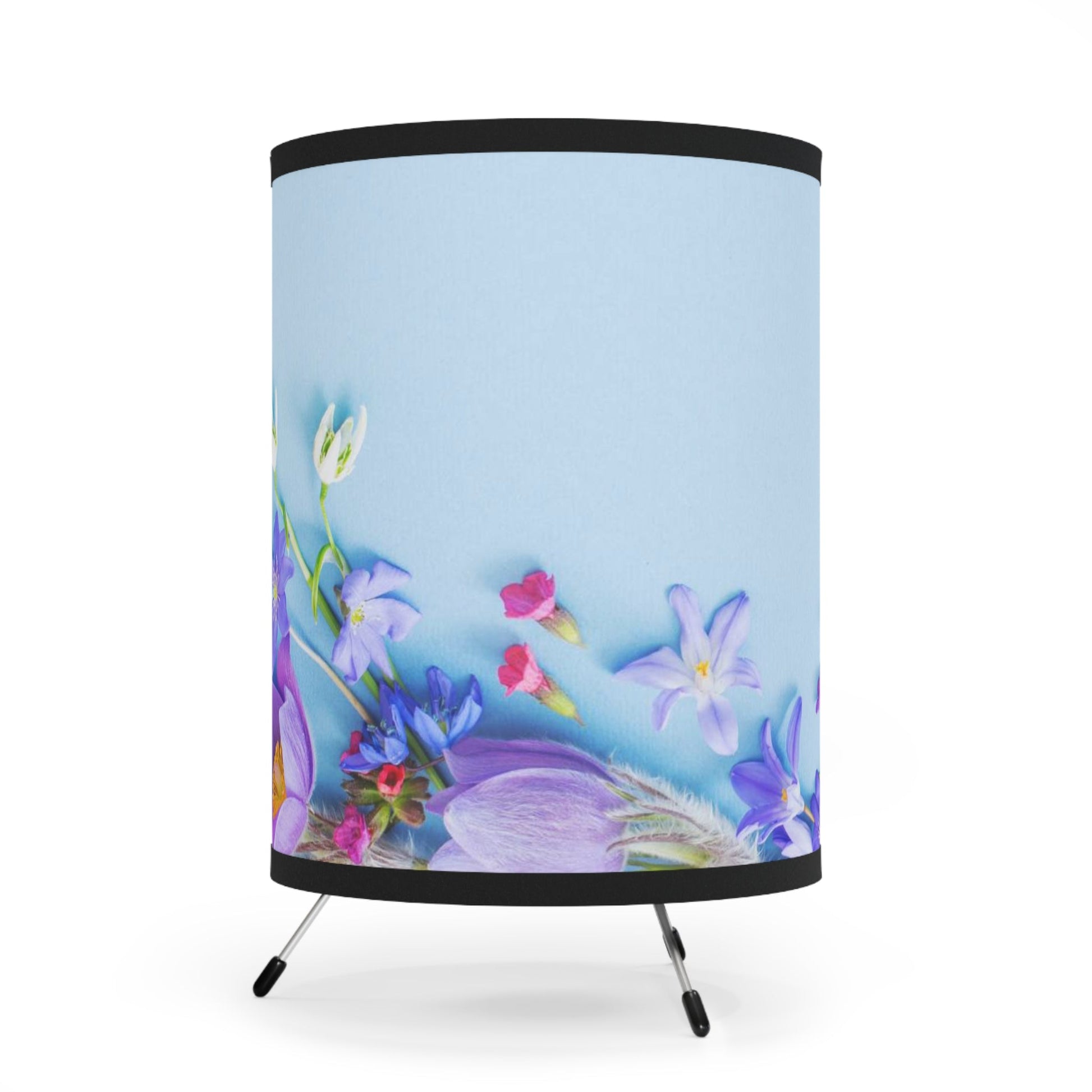 Blue Floral Tripod LampSush Dopamine Decor