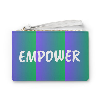 Blue Green Clutch Bag, Empower, Motivational BagSush Dopamine Decor