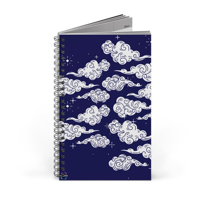 Cloudy Night Design Spiral NotebookSush Dopamine Decor