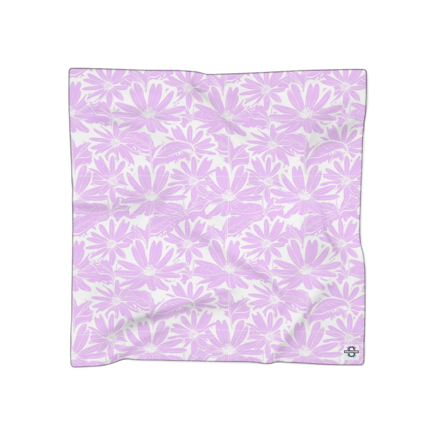 Cute purple floral Poly ScarfSush Dopamine Decor