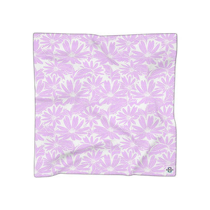 Cute purple floral Poly ScarfSush Dopamine Decor