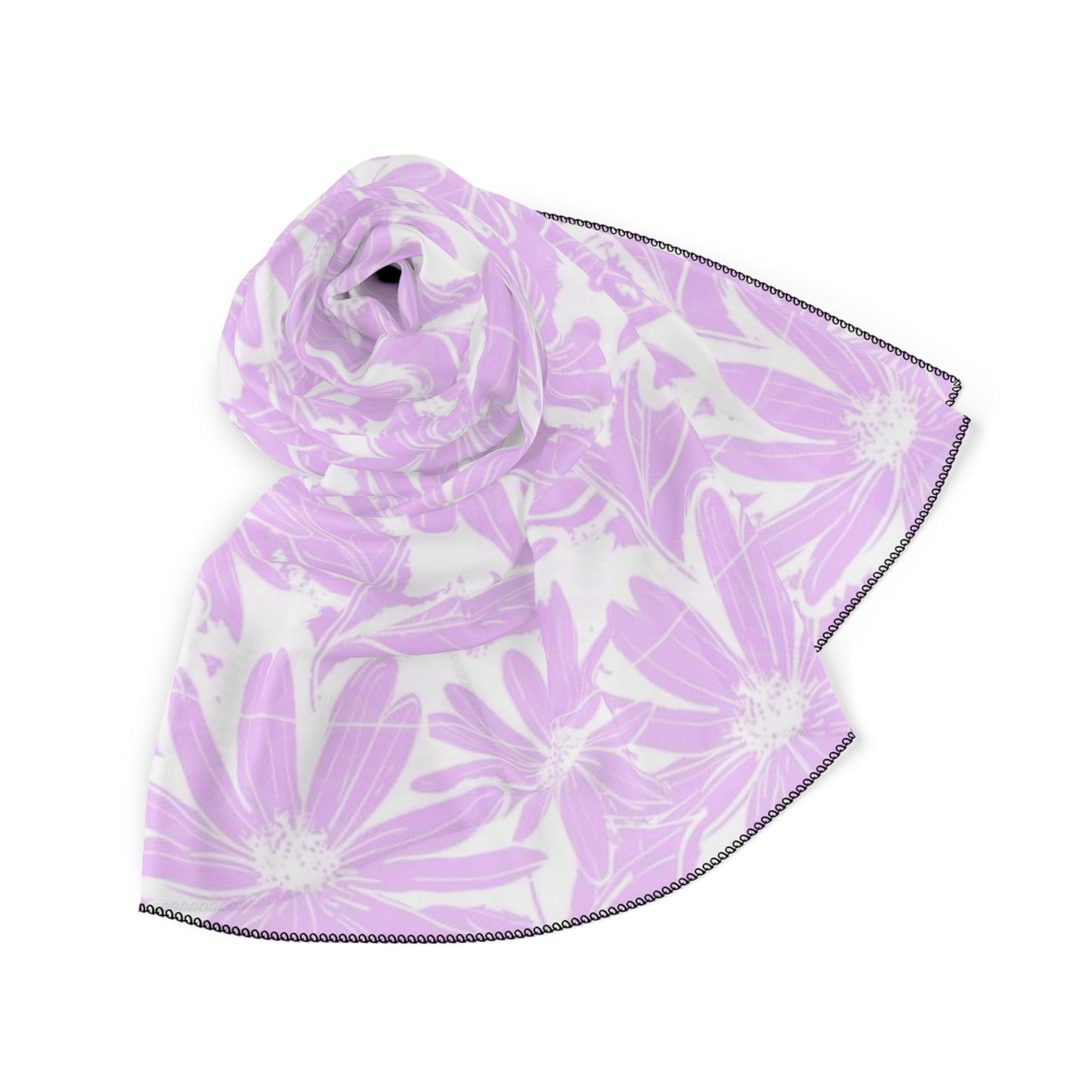 Cute purple floral Poly ScarfSush Dopamine Decor