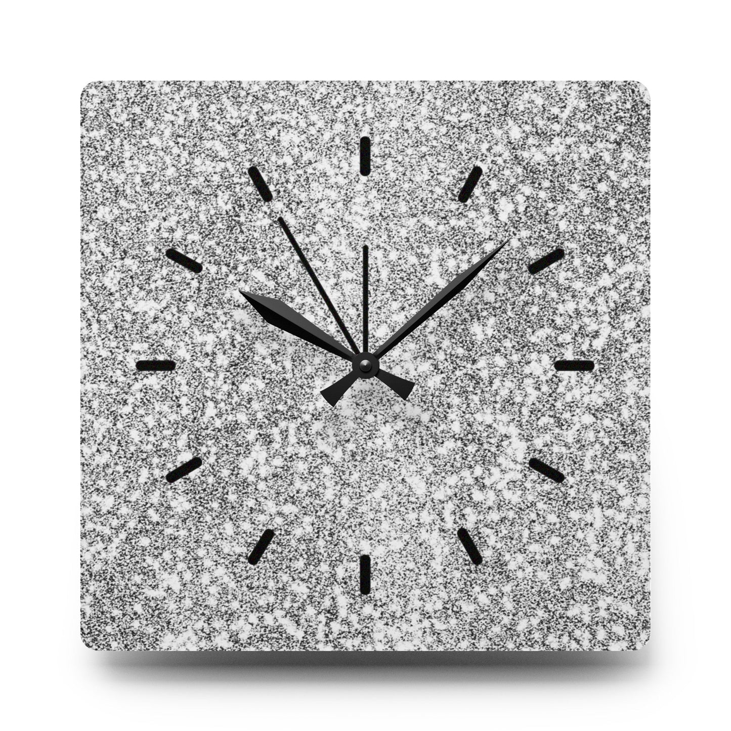 Faux Silver glitter Wall Clock, Modern Dopamine DecorSush Dopamine Decor