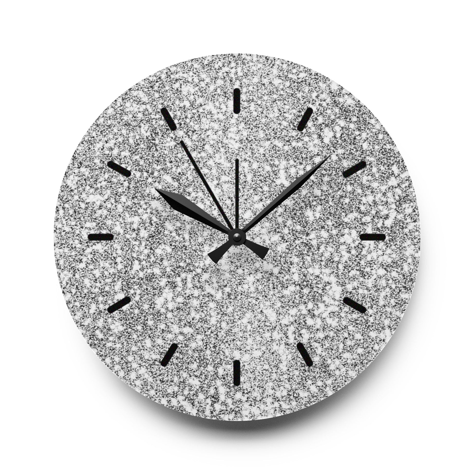 Faux Silver glitter Wall Clock, Modern Dopamine DecorSush Dopamine Decor