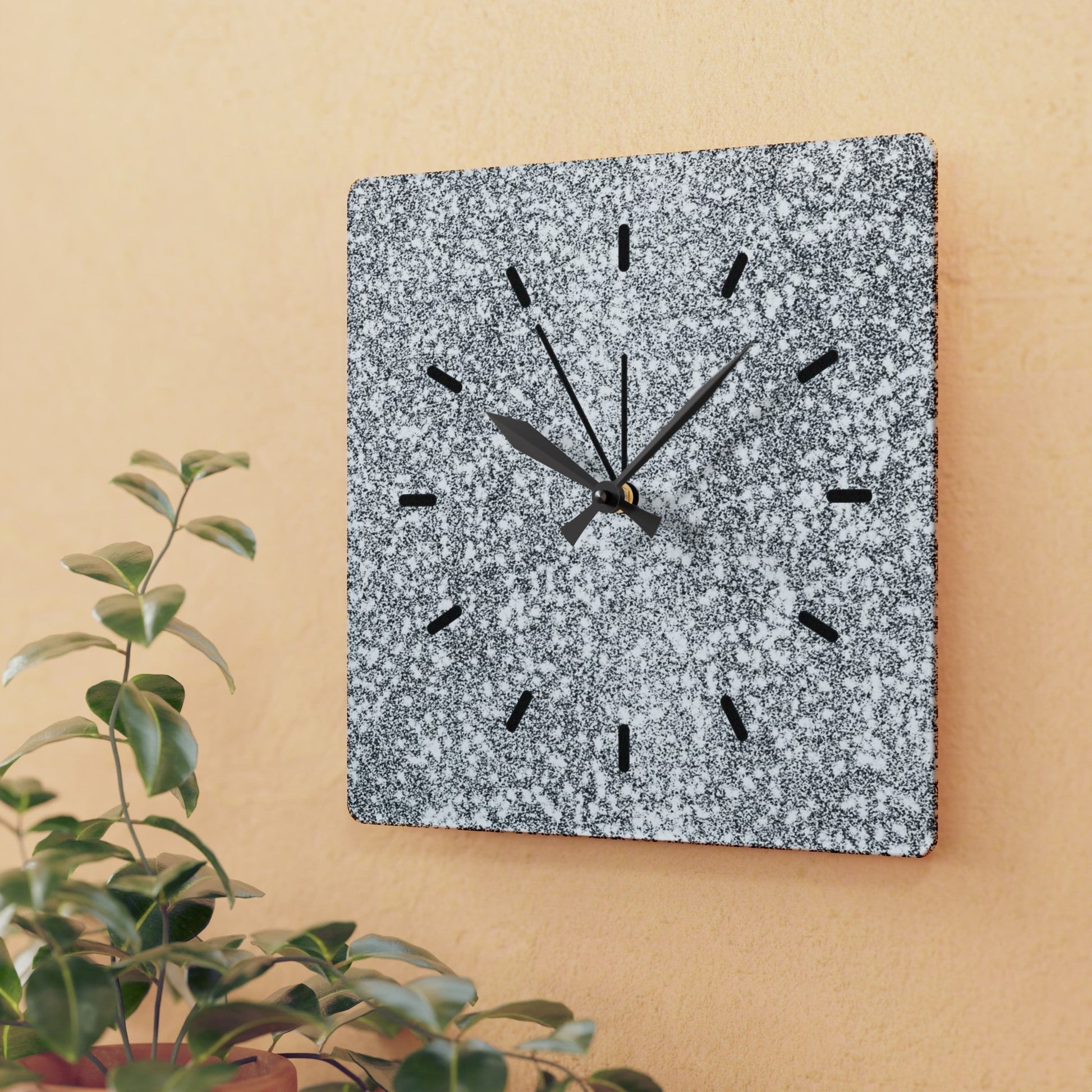 Faux Silver glitter Wall Clock, Modern Dopamine DecorSush Dopamine Decor