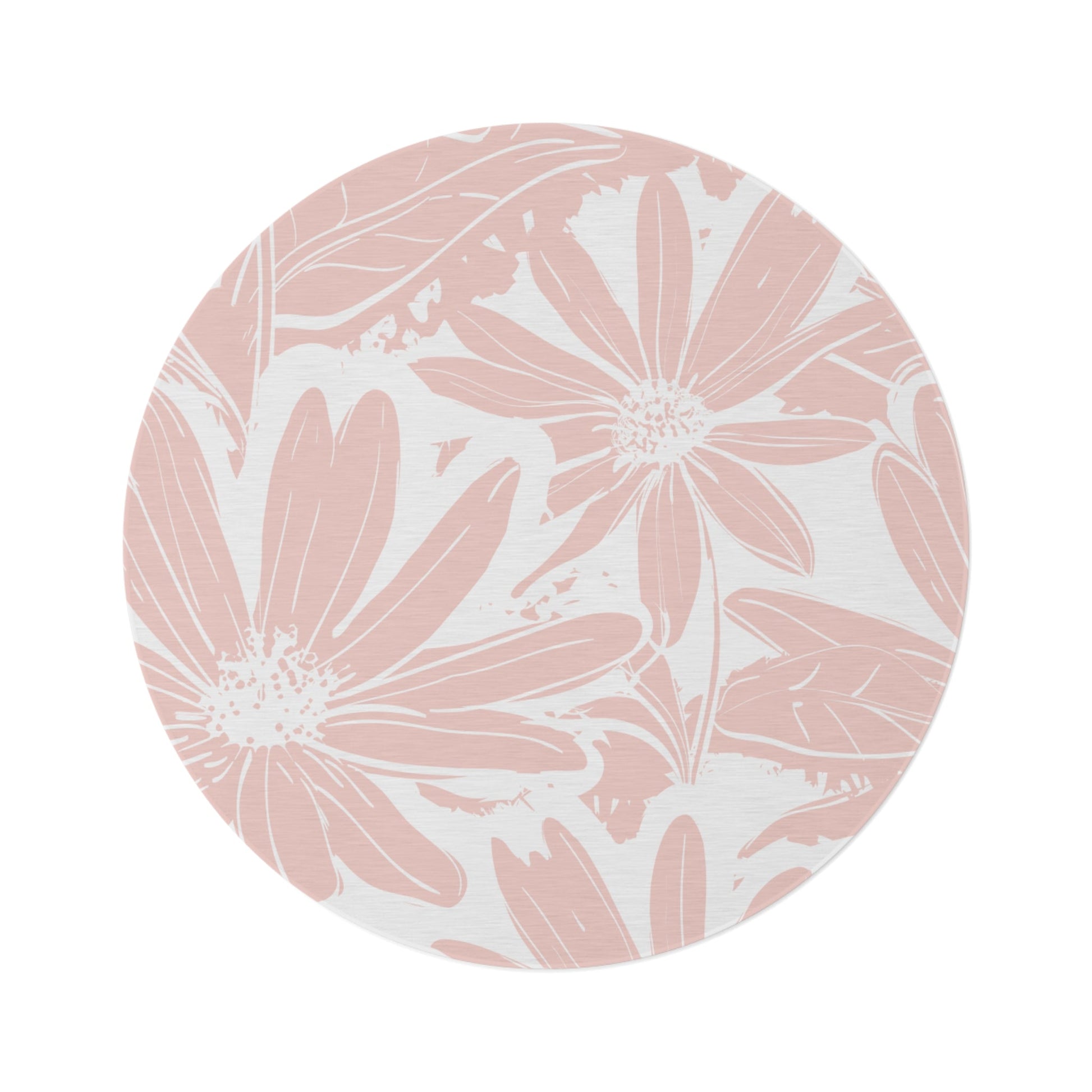 Floral Peach Round RugSush Dopamine Decor