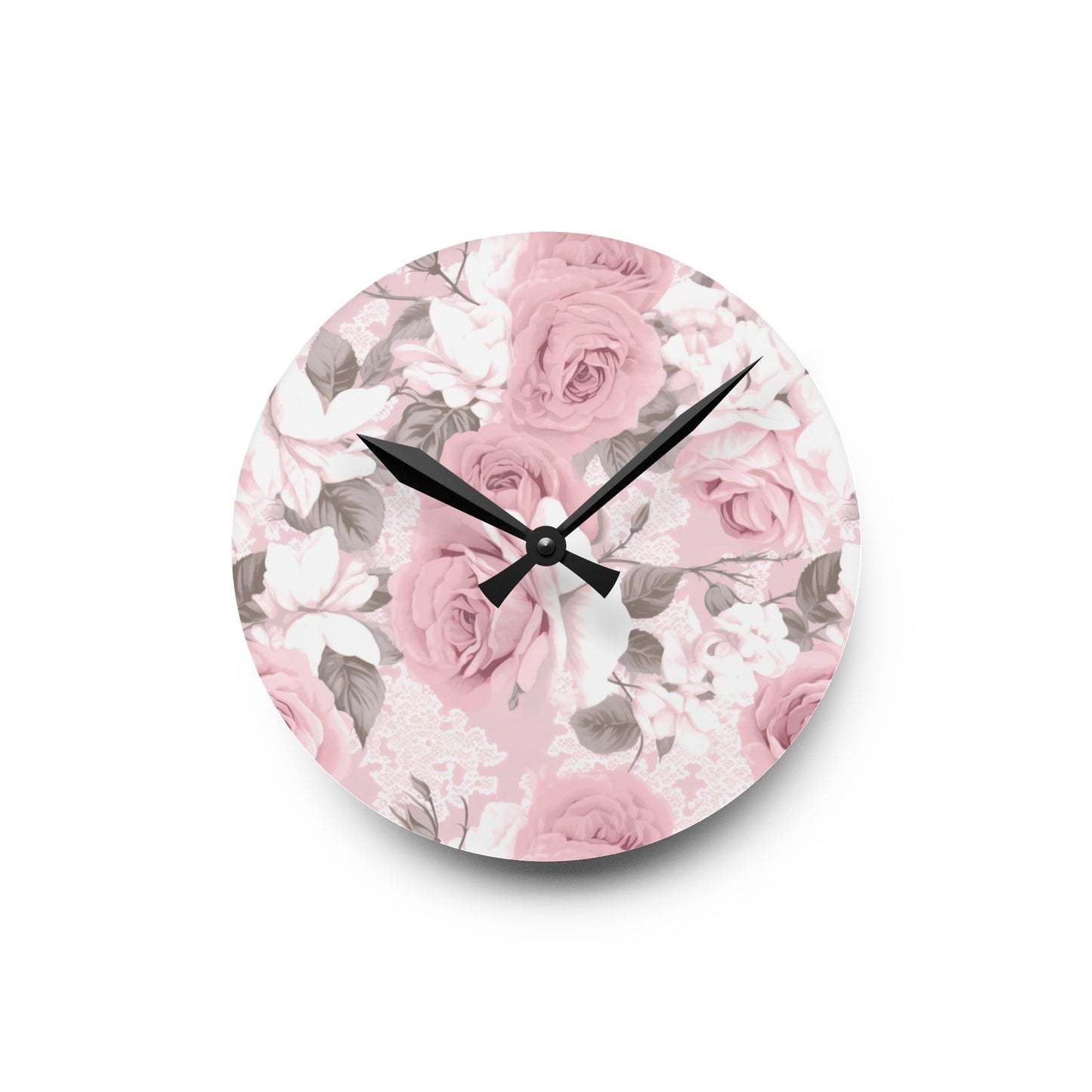 Floral Wall ClockSush Dopamine Decor