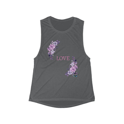 Floral Women's Scoop Muscle Tank top ApparelSush Dopamine Decor