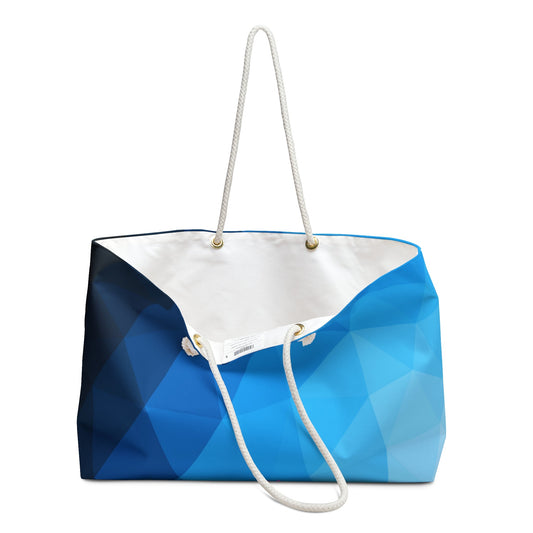 Geometric Blue Gradient Weekender BagSush Dopamine Decor