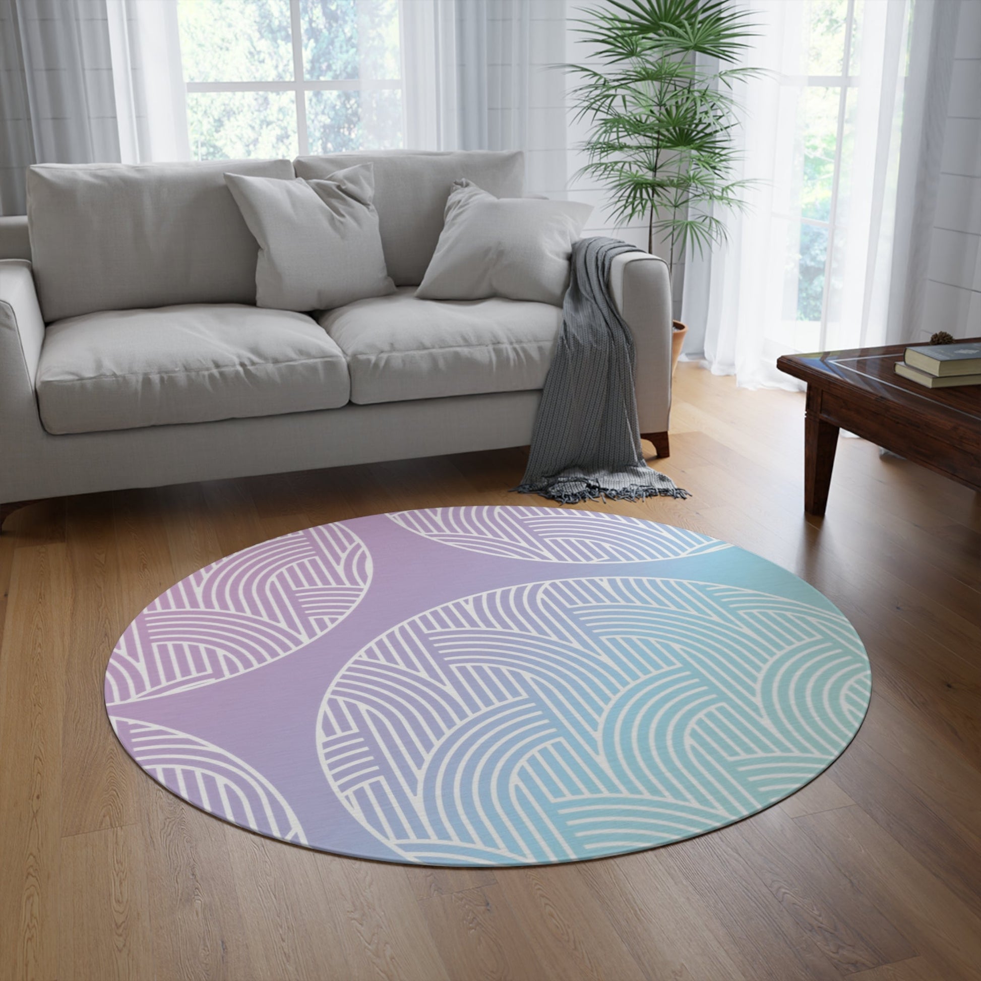 Gradient Carpet, Mandala Design, Unique Rugs, Round Rugs, Minimalist rugsSush Dopamine Decor