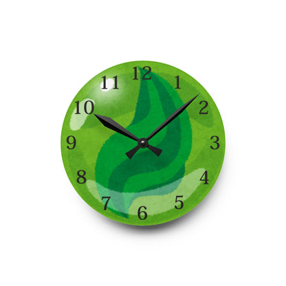 Green Abstract Wall ClockSush Dopamine Decor