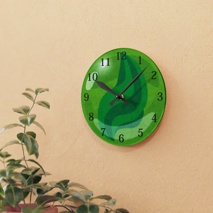 Green Abstract Wall ClockSush Dopamine Decor