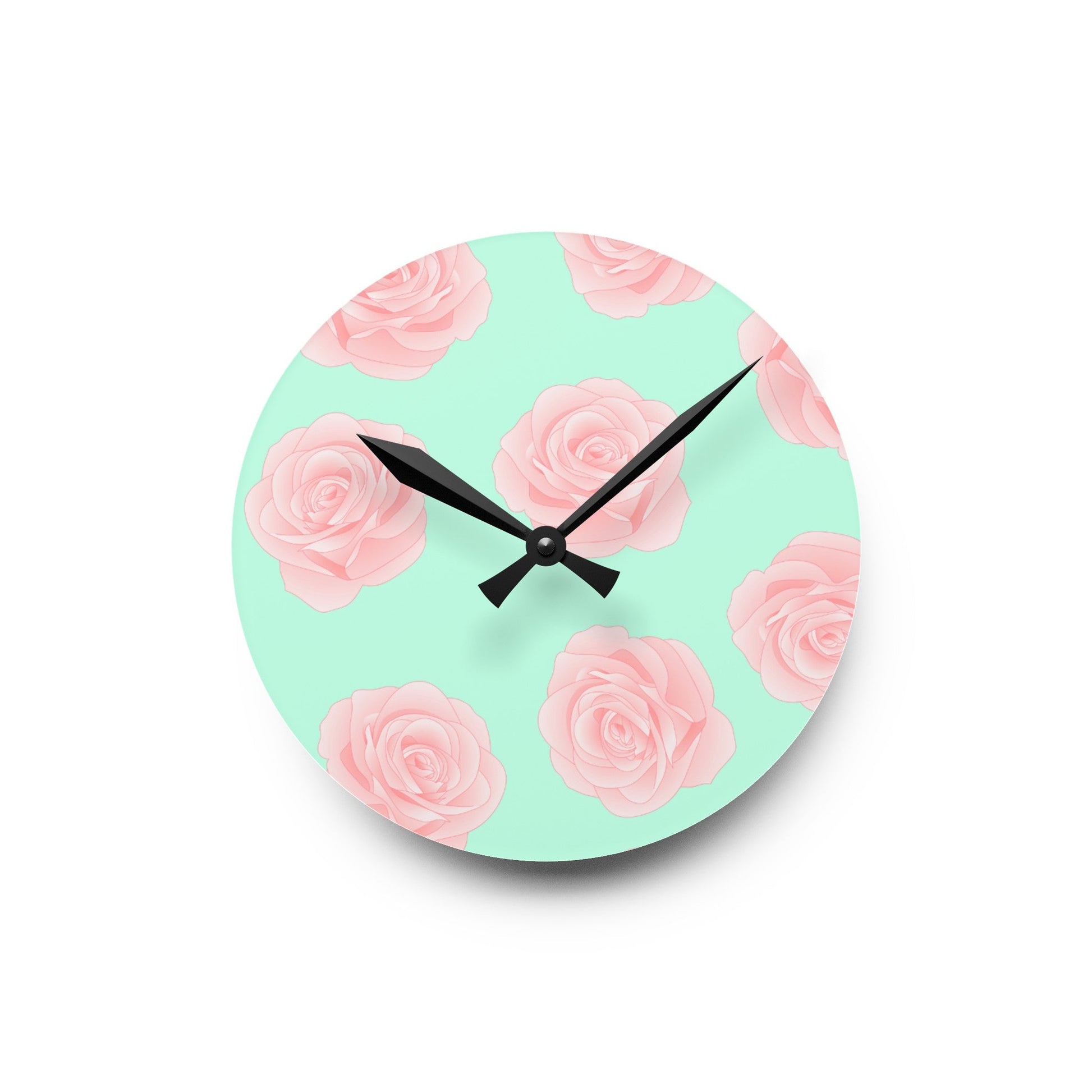 Green and Pink Acrylic Wall ClockSush Dopamine Decor