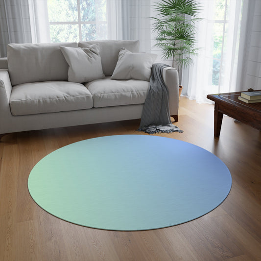 Green Blue Gradient Round Rug, Gradient Round Carpet | Home decorSush Dopamine Decor