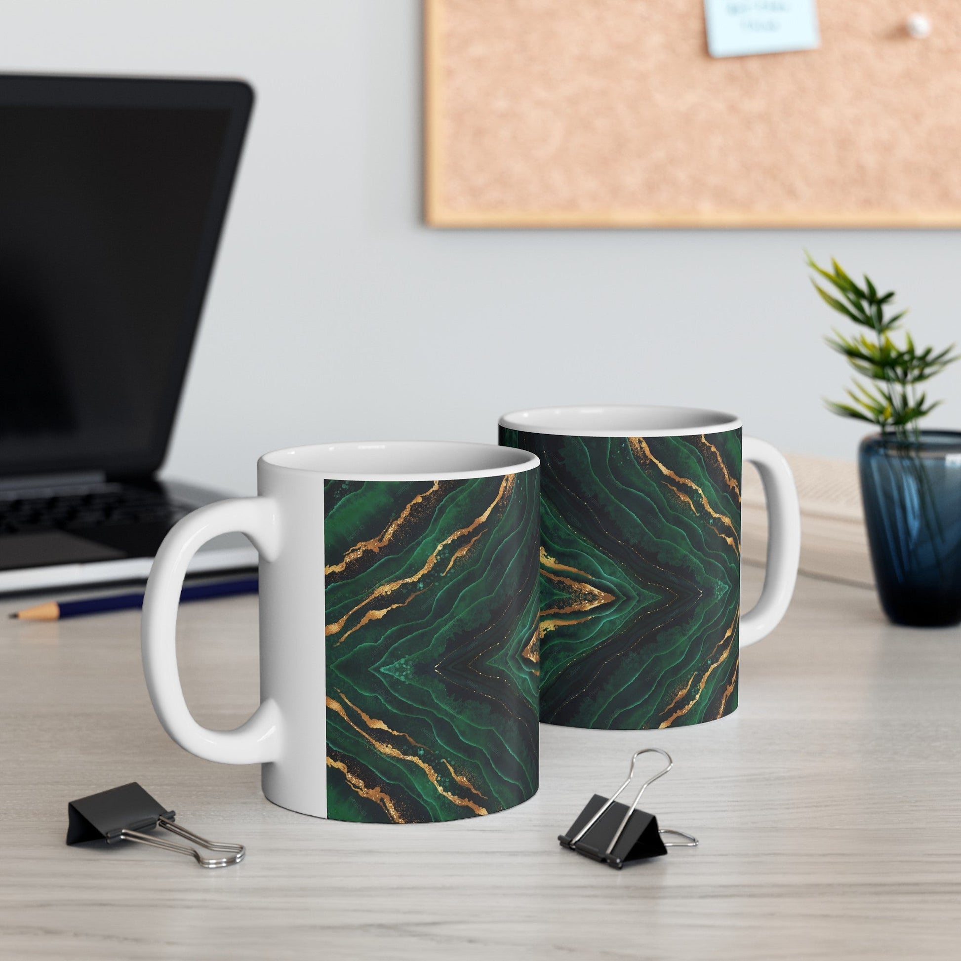 Green Golden Marble design Mug | 15ozSush Dopamine Decor