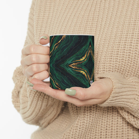 Green Golden Marble design Mug | 15ozSush Dopamine Decor