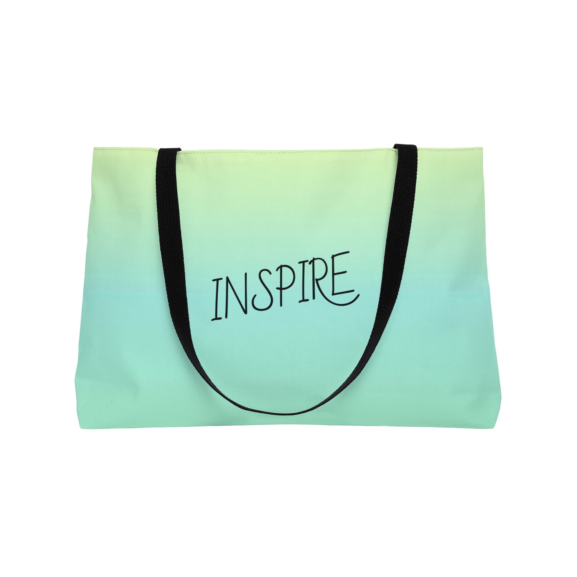 Green Gradient Weekender Tote Bag, Motivational Gift, Inspiring BagSush Dopamine Decor