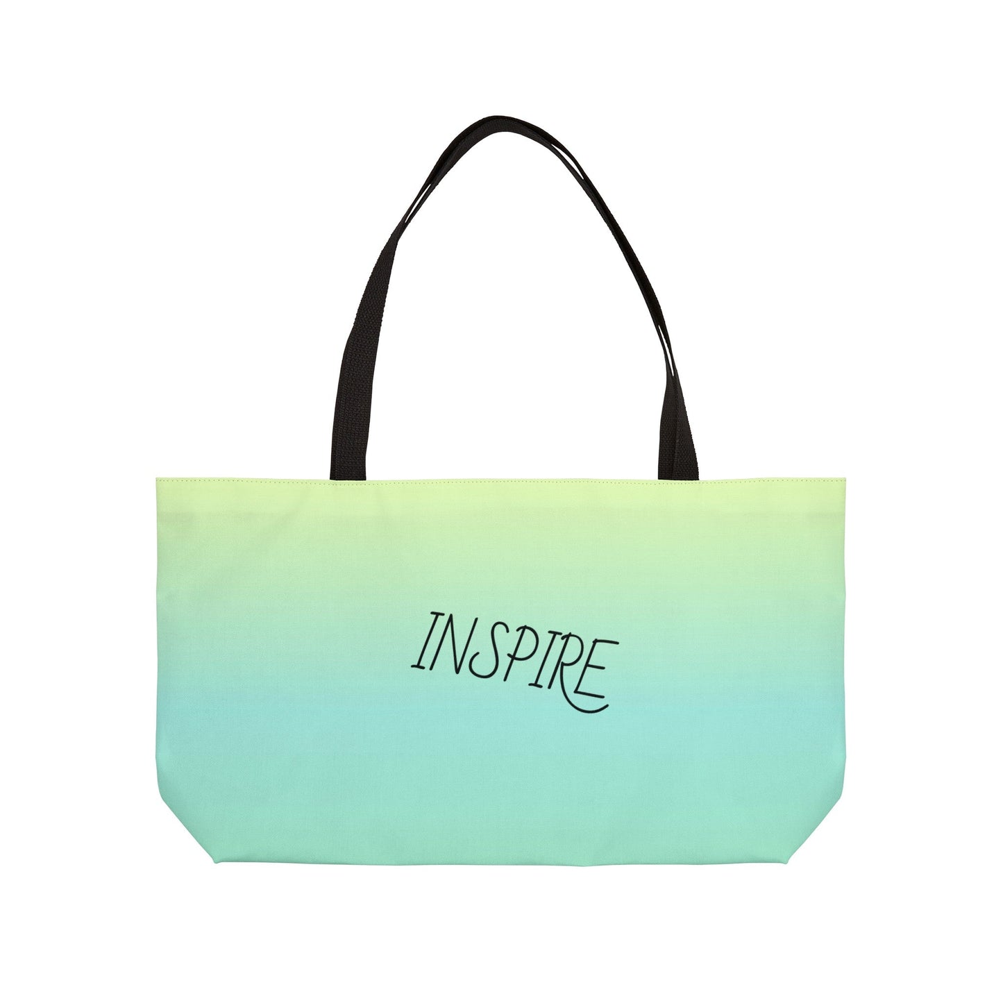 Green Gradient Weekender Tote Bag, Motivational Gift, Inspiring BagSush Dopamine Decor