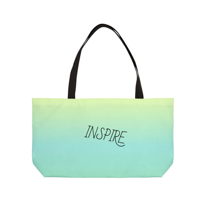 Green Gradient Weekender Tote Bag, Motivational Gift, Inspiring BagSush Dopamine Decor