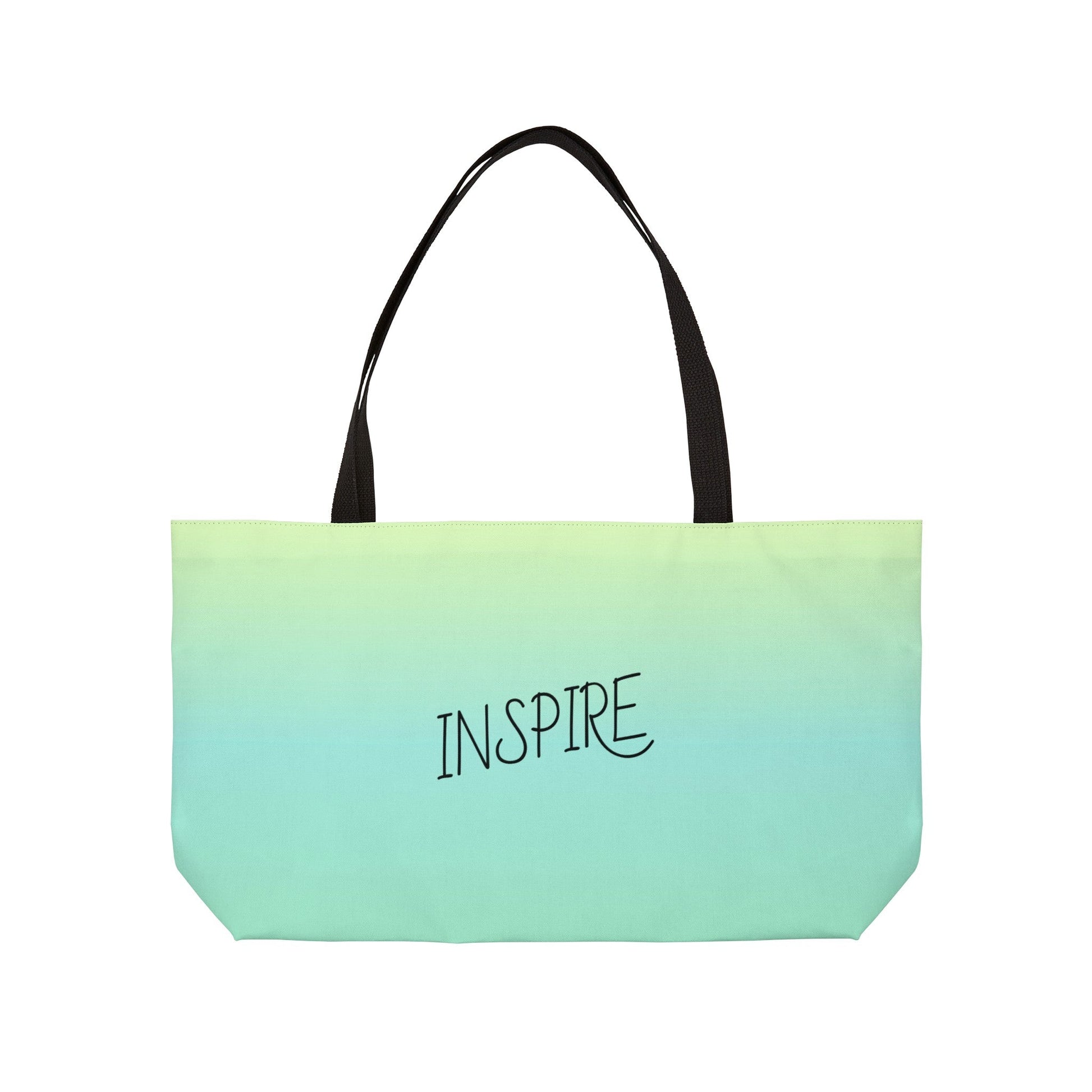 Green Gradient Weekender Tote Bag, Motivational Gift, Inspiring BagSush Dopamine Decor