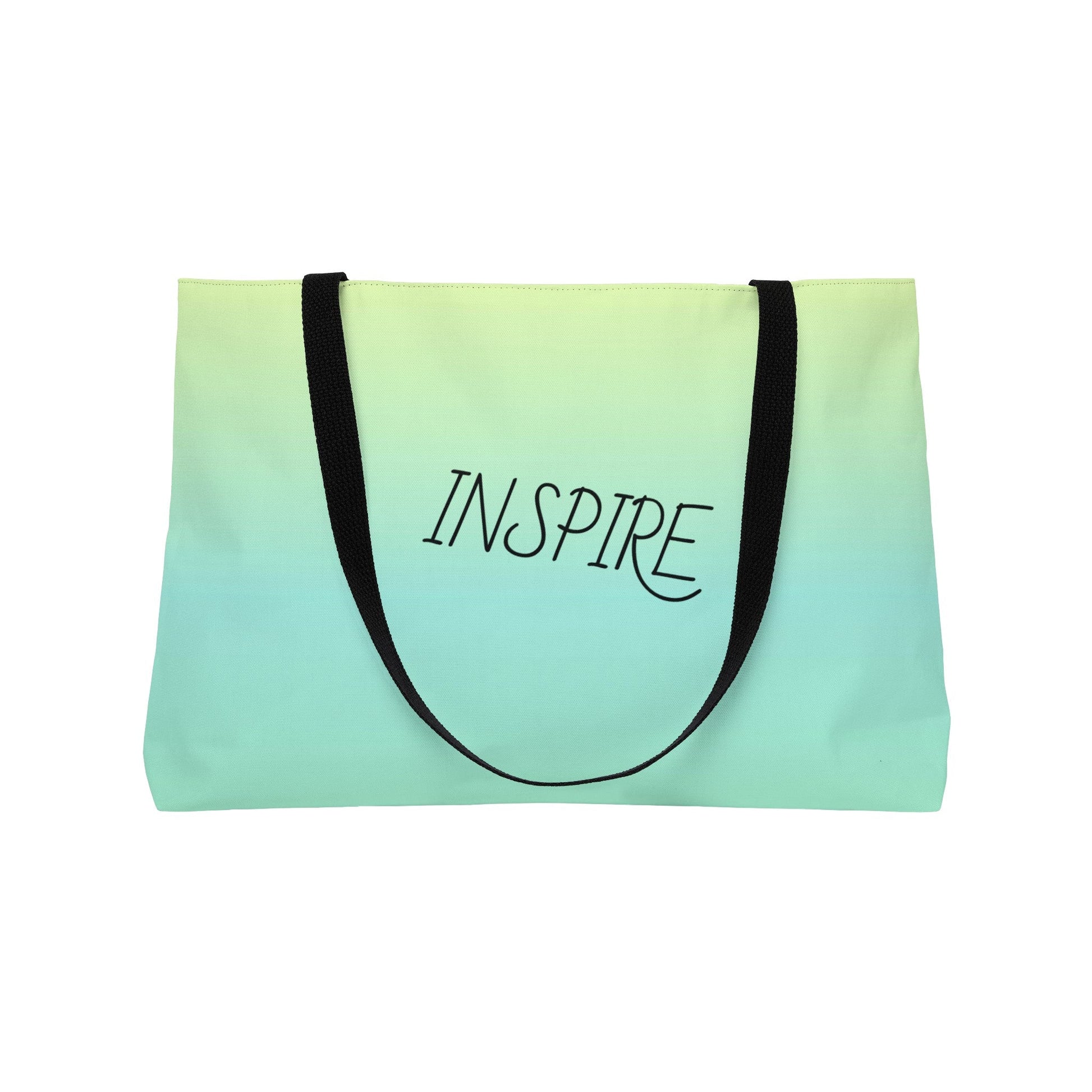 Green Gradient Weekender Tote Bag, Motivational Gift, Inspiring BagSush Dopamine Decor