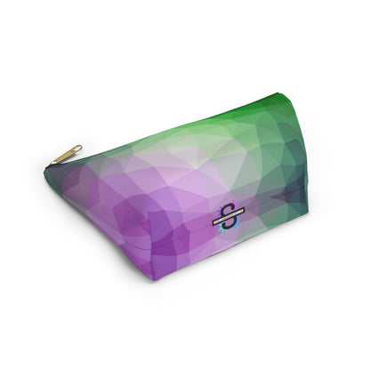 Green Pink Pouch, Chromatic Makeup Bag, Toiletry Bag, Unique Accessories, Unique GiftsSush Dopamine Decor